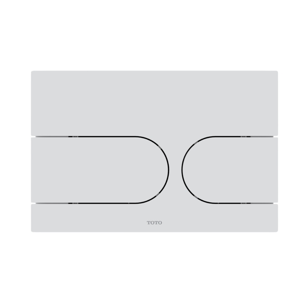 Cut out image of the TOTO Matt White Auto Flush Push Plate